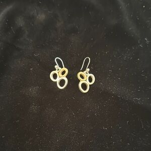 Brighton Gold tone and Silver French Wire Earrings